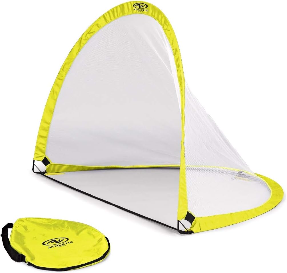 athletic works 6 英尺弹出式足球球门,带便携/储物袋